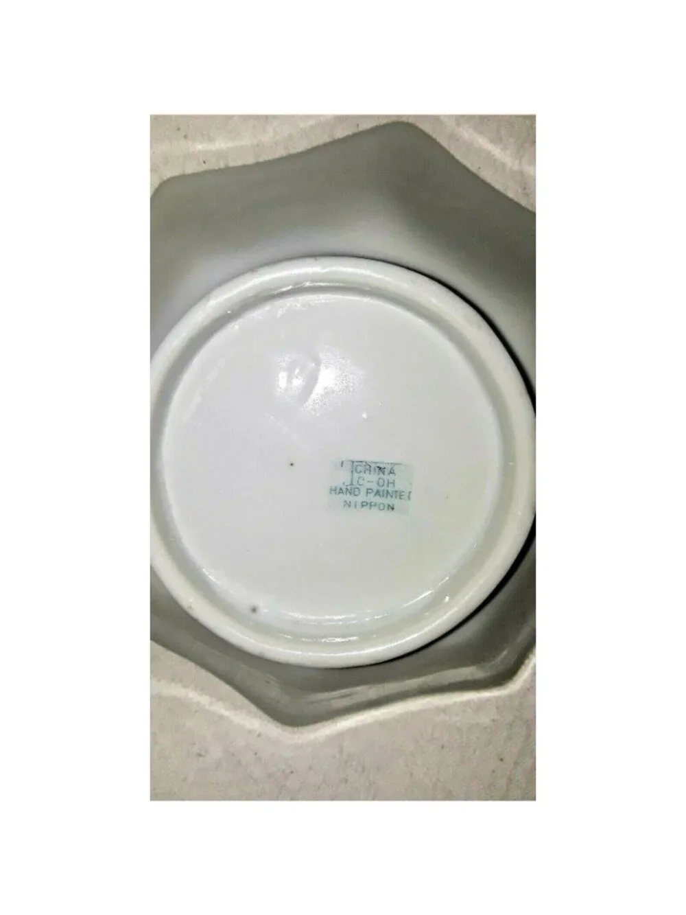 Antique Nippon Japan Small Bowls Hand Painted Floral Landscape Octagon Set/5